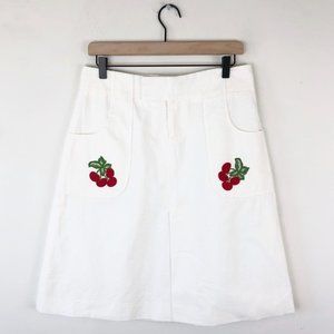 Vintage Alvin Valley Seersucker Cherry Patch Skirt